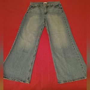 The Loft High Rise Wide Leg Jeans Size 12
